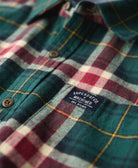 SUPERDRY Cotton Lumberjack Shirt-Oregon Check Green Oregon Check Green flat front view