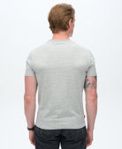 SUPERDRY Essential Logo Embroidered Light Grey Tee Light Grey Grindle Feeder back view
