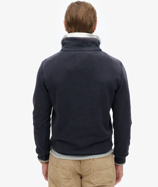 Vintage Athletic Henley-Eclipse Navy-Back view