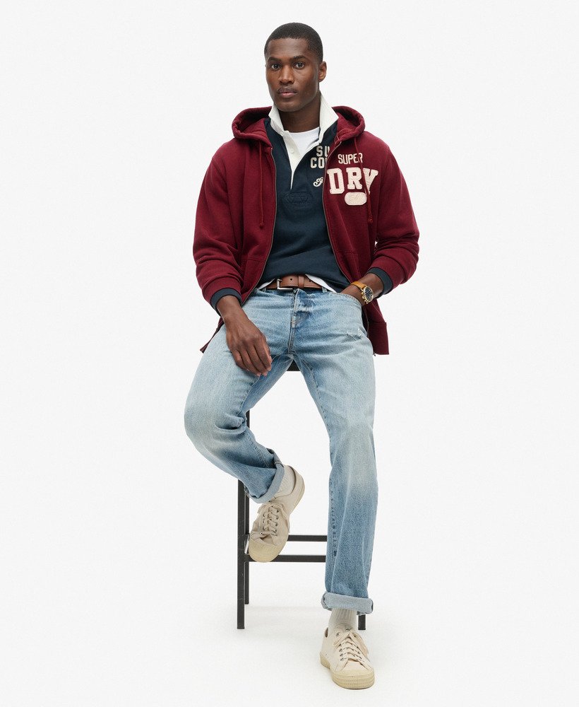 Vintage Athletic Ziphood-Rich Burgundy-Creative view