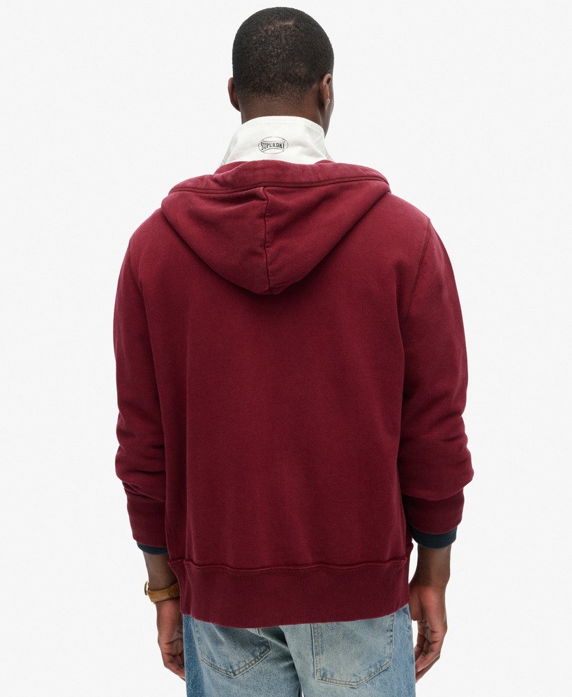 Vintage Athletic Ziphood-Rich Burgundy-Back view