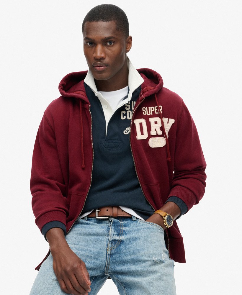 Vintage Athletic Ziphood-Rich Burgundy