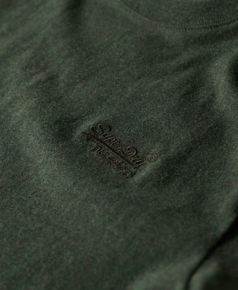 Essential Logo Embroidered Forest Tee-Chest logo view