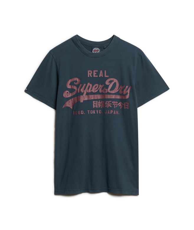 SUPERDRY Vintage Logo Graphic T-Shirt-Eclipse Navy Eclipse Navy flat front view