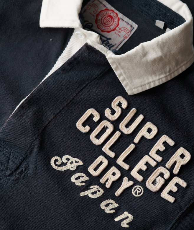 Vintage Athletic Rugby Top-Eclipse Navy-Collar view