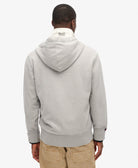 SUPERDRY Vintage Athletic Ziphood-Light Grey Marl Light Grey Marl back view
