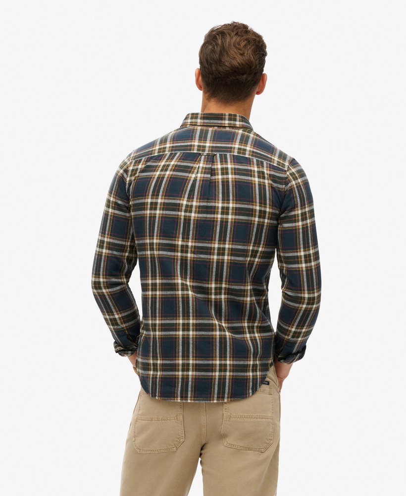 Vintage Check Shirt-Bryce Check Navy-Back view