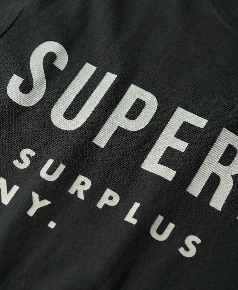 Surplus Graphic Washed Black T-shirt-Chest graphic view