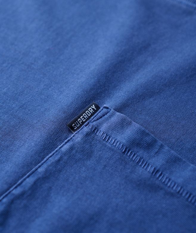 Essential Washed Pocket Washed Navy Tee-Pocket view