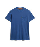 SUPERDRY Essential Washed Pocket Washed Navy Tee Washed Supermarine Navy side view
