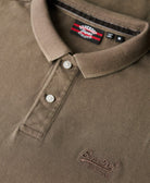 SUPERDRY Vint Destroy Polo-Destroy Morel Brown Destroy Morel Brown back view