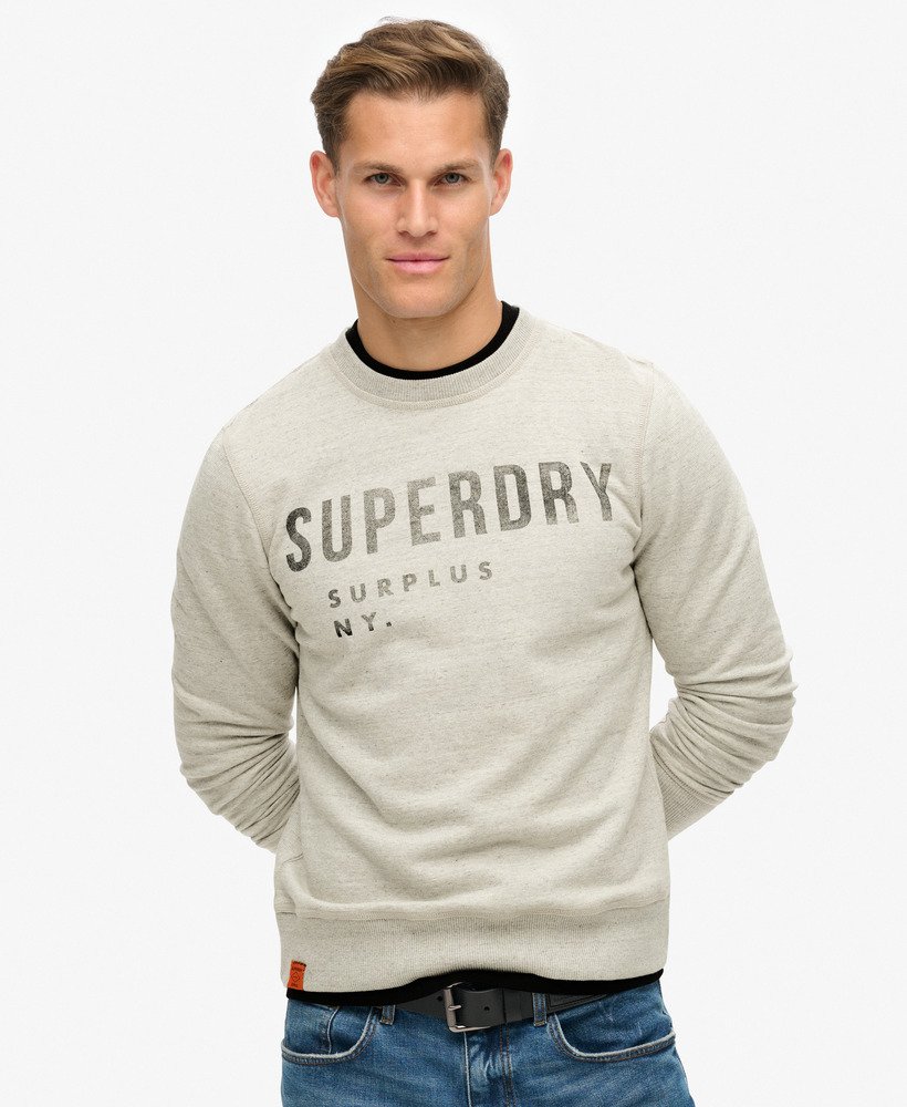 Surplus Graphic Grey Crew Jumper