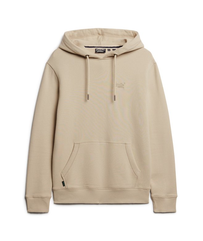 Essential Logo Hoodie-Light Stone Beige-Front view