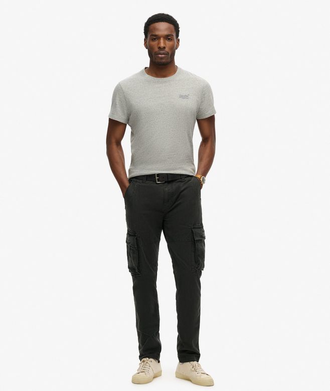 SUPERDRY Core Cargo Pant-Washed Black WASHED BLACK front view