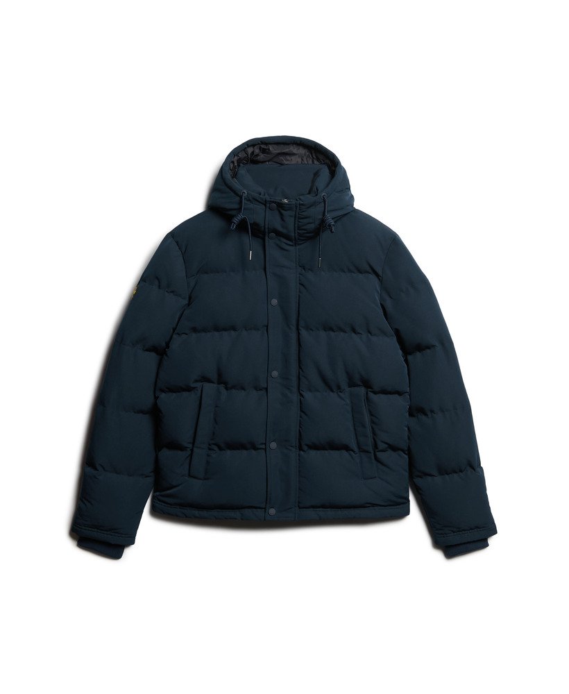 Everest Short Hooded Puffer-Eclipse Navy-Front view