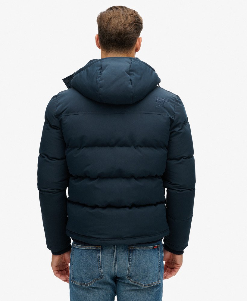 Everest Short Hooded Puffer-Eclipse Navy-Back view