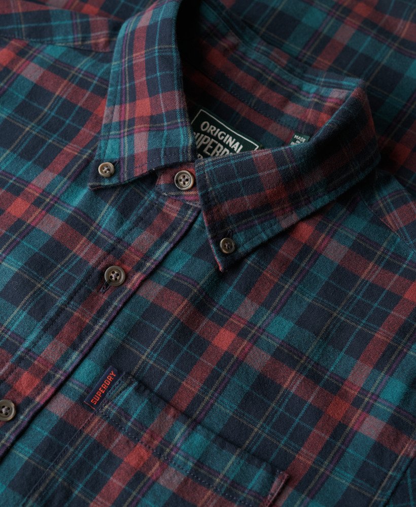 Vintage Check Shirt-Montauk Check Navy-Collar detail