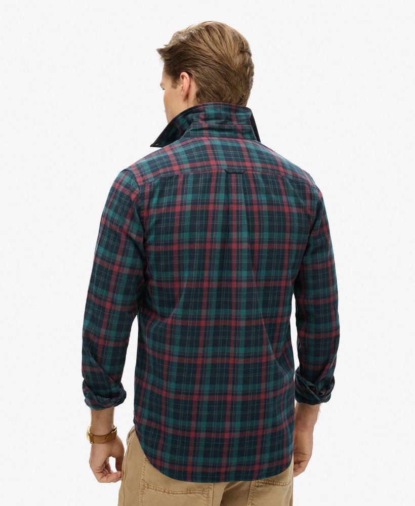 Vintage Check Shirt-Montauk Check Navy-Back view