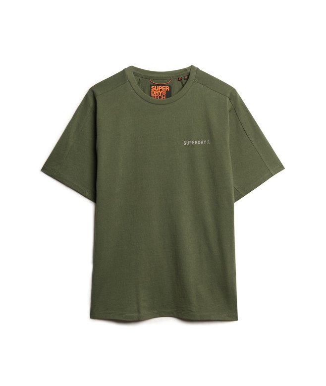 Tech Relaxed Tee-Dark Moss Green-Front view