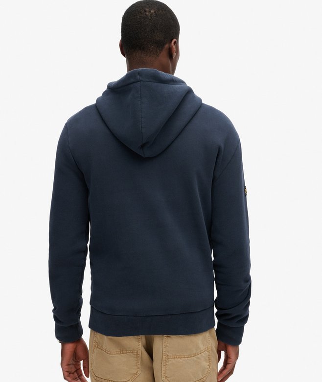 Machined Goods Workwear Navy Hoodie-Back view