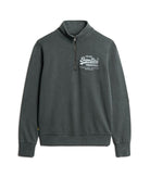 SUPERDRY Classic Graphic Half Zip-Washed Black Washed Black side view