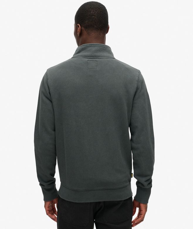 Classic Graphic Half Zip-Washed Black-Back view