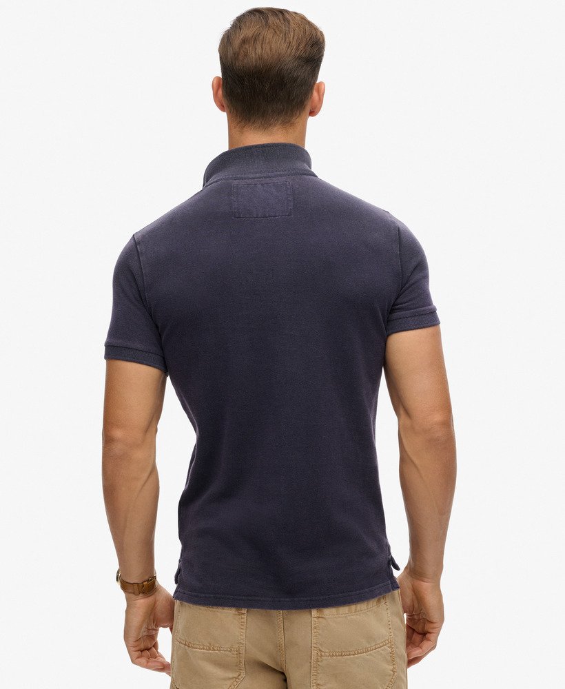 Vintage Athletic Polo-Eclipse Navy-Back view