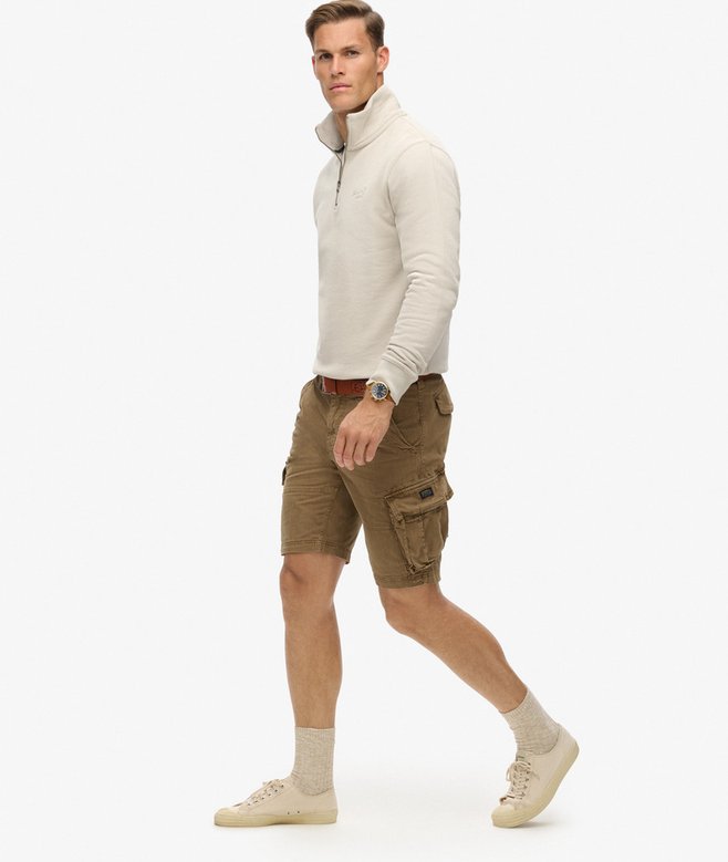 SUPERDRY Core Cargo Short-Tan Khaki Tan Khaki model front view
