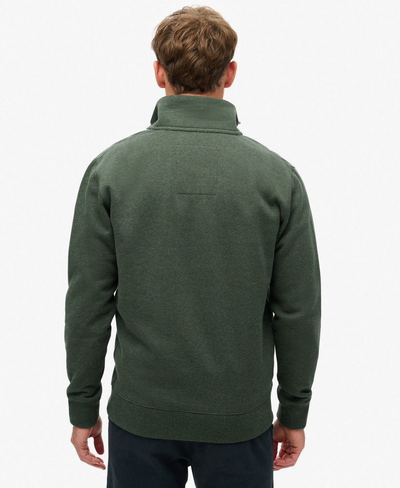 Essential Logo Forest Green Henley-Back view