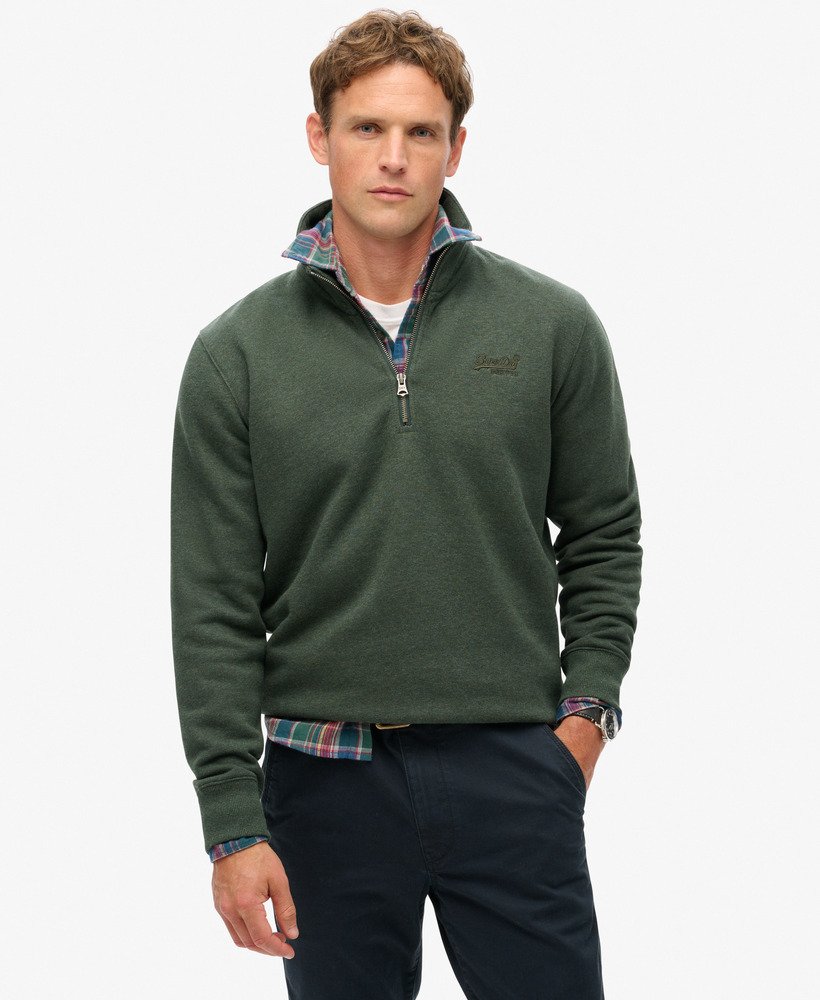 Essential Logo Forest Green Henley