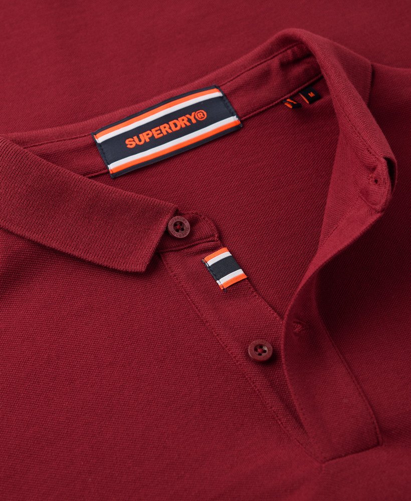 City Pique Polo-Stanton Red-Collar button view