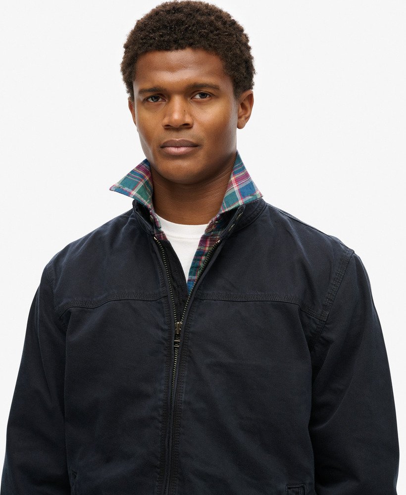 Classic Harrington Jacket-Eclipse Navy-Close up view