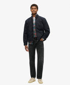 SUPERDRY Classic Harrington Jacket-Eclipse Navy ECLIPSE NAVY model front view