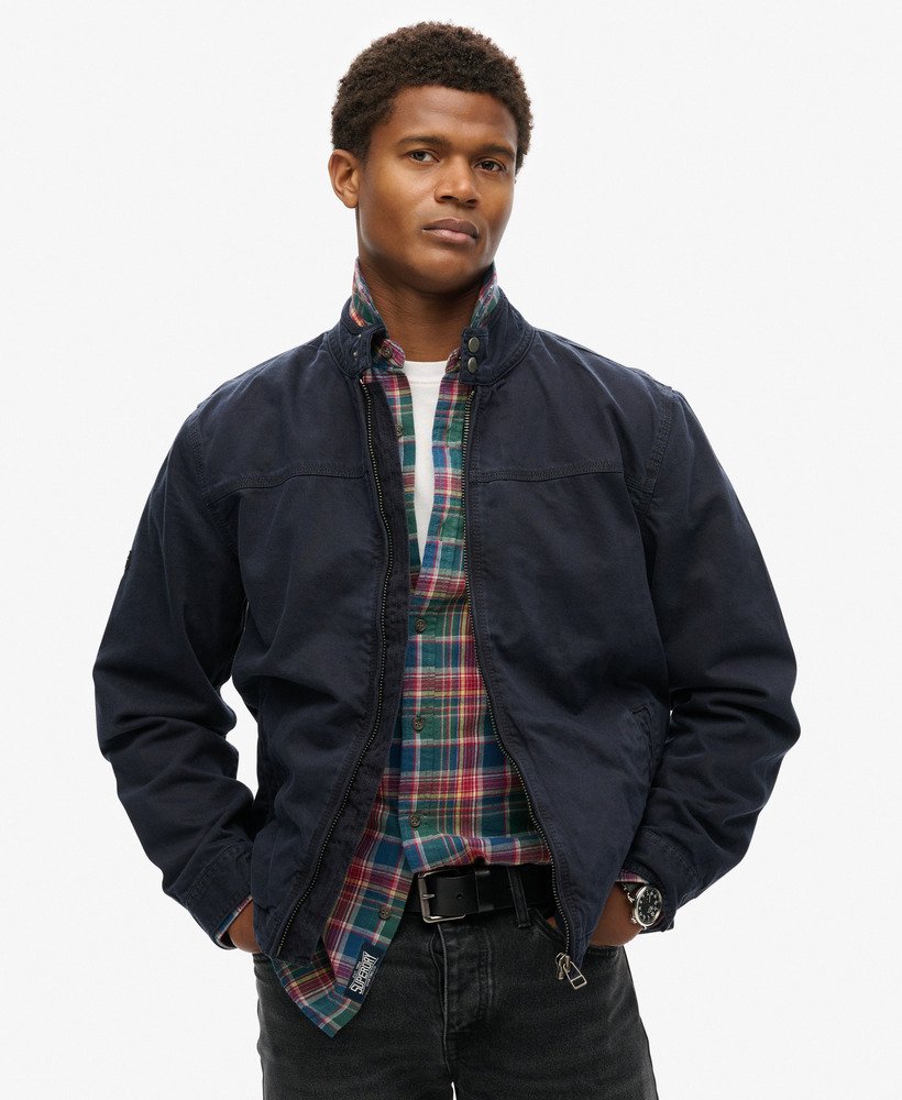 SUPERDRY Classic Harrington Jacket-Eclipse Navy ECLIPSE NAVY front view