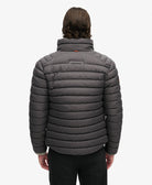 SUPERDRY Tweed Fuji Padded Jacket-Charcoal Marl CHARCOAL MARL side view