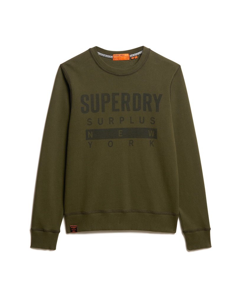 Surplus Graphic Olive Crew Jumper-Front view