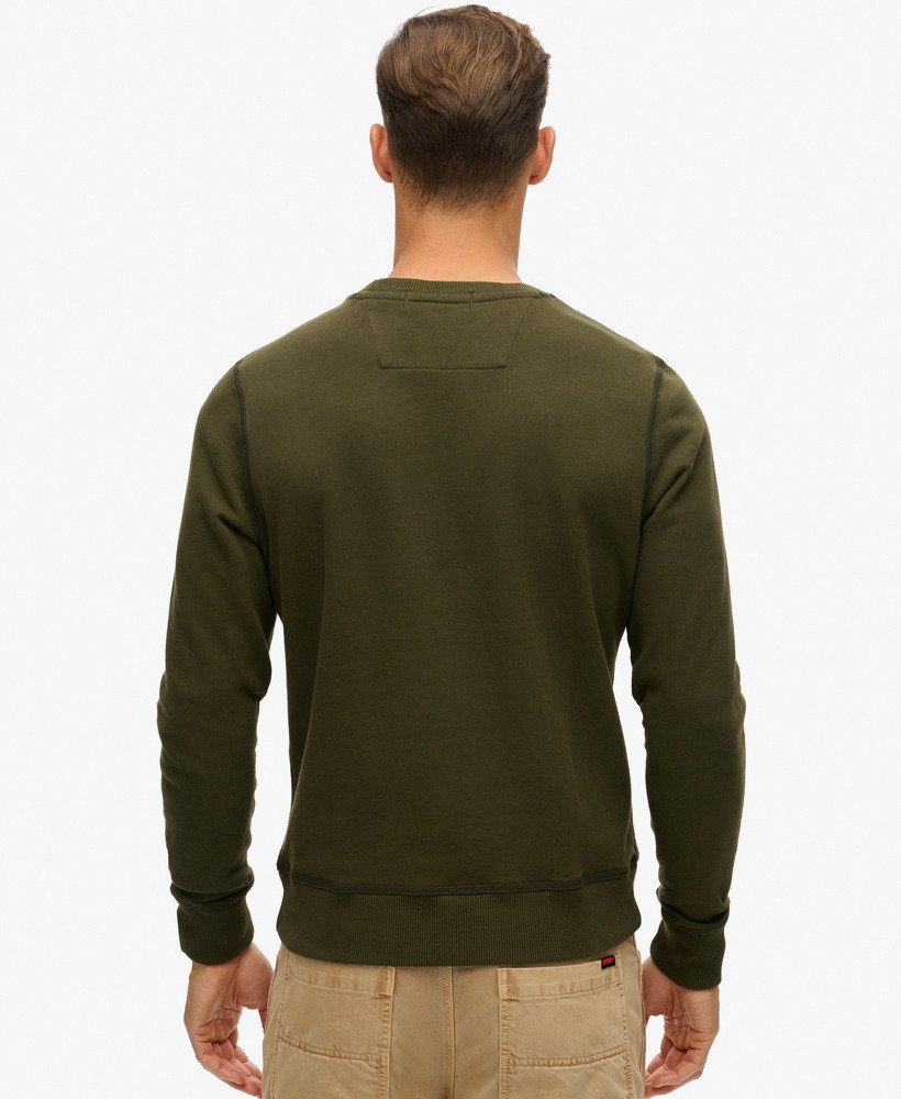 Surplus Graphic Olive Crew Jumper-Back view