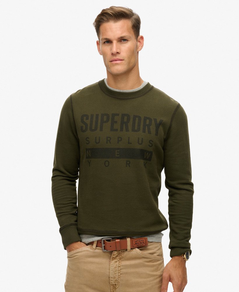 Surplus Graphic Olive Crew Jumper