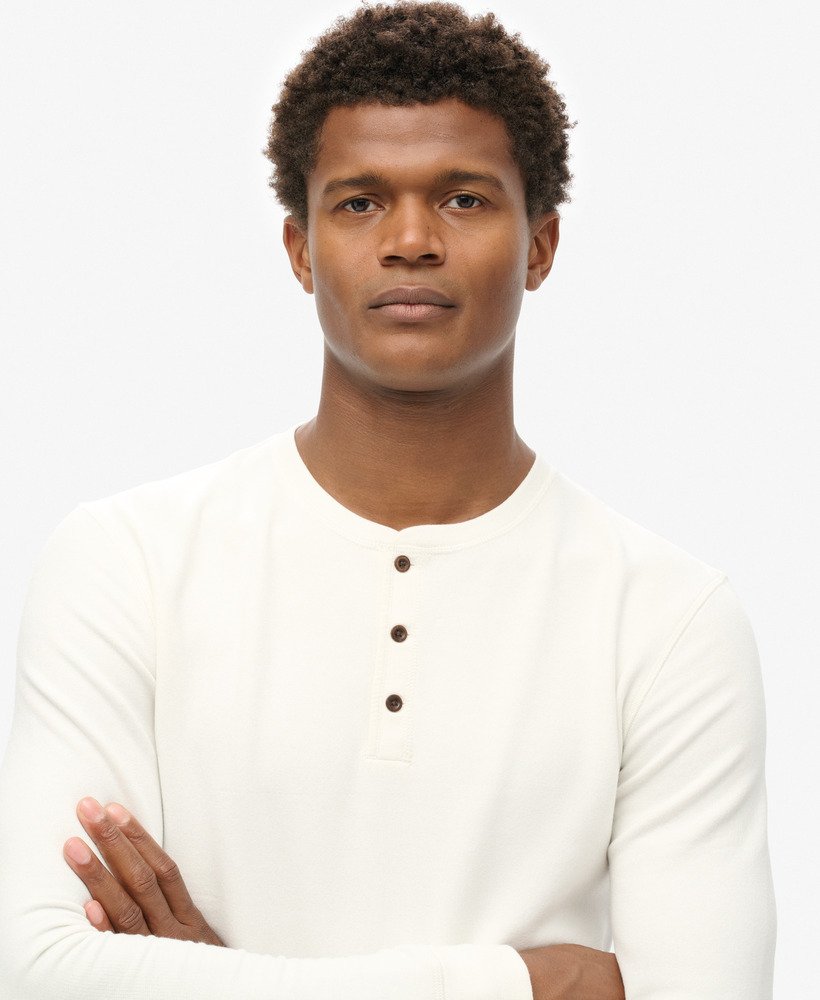 SUPERDRY Merchant- Grandad Top-Ecru Ecru view 27