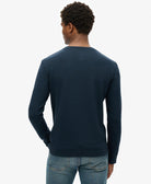 SUPERDRY Merchant Grandad Top-Eclipse Navy Eclipse Navy back view