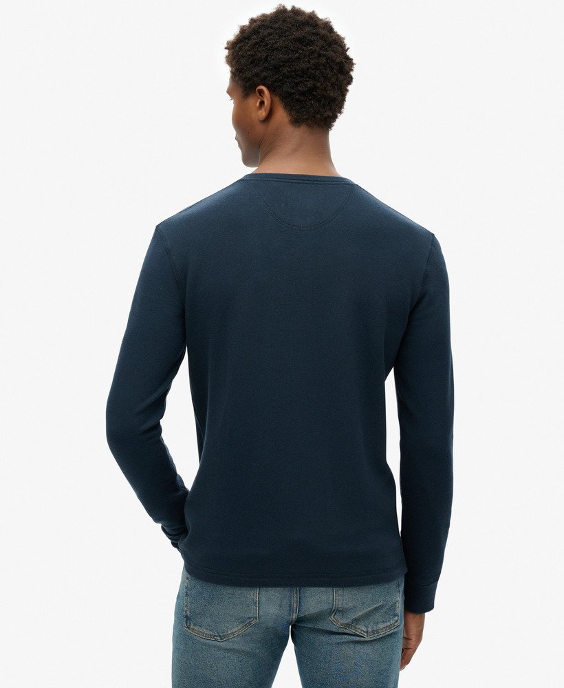 SUPERDRY Merchant Grandad Top-Eclipse Navy Eclipse Navy back view