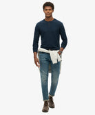 SUPERDRY Merchant Grandad Top-Eclipse Navy Eclipse Navy model front view