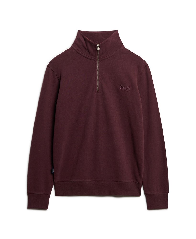 Essential Logo Henley-Rich Deep Burgundy-Front view