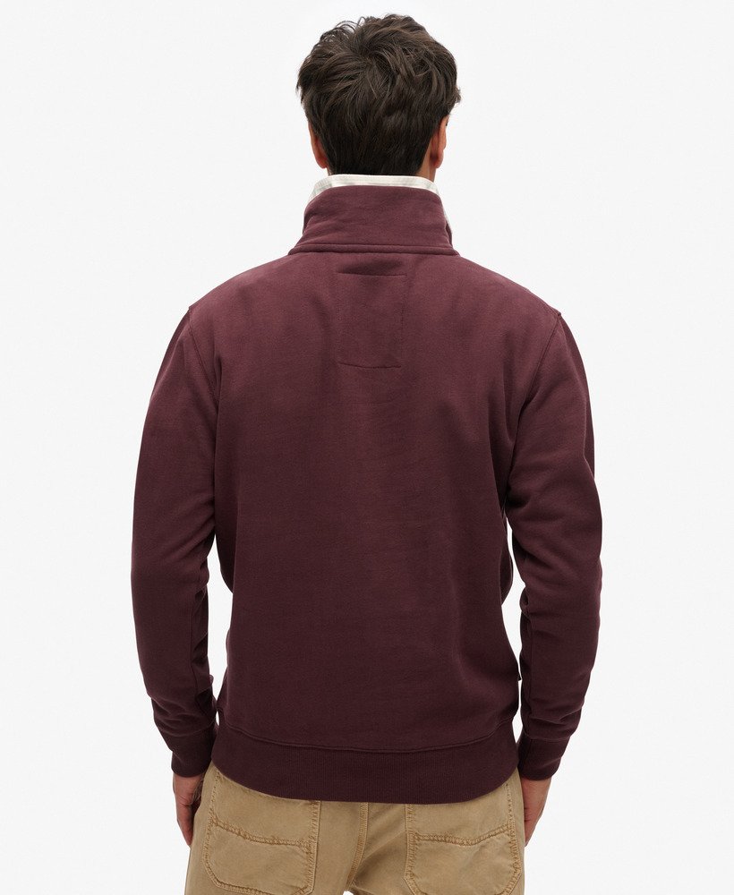 Essential Logo Henley-Rich Deep Burgundy-Back view