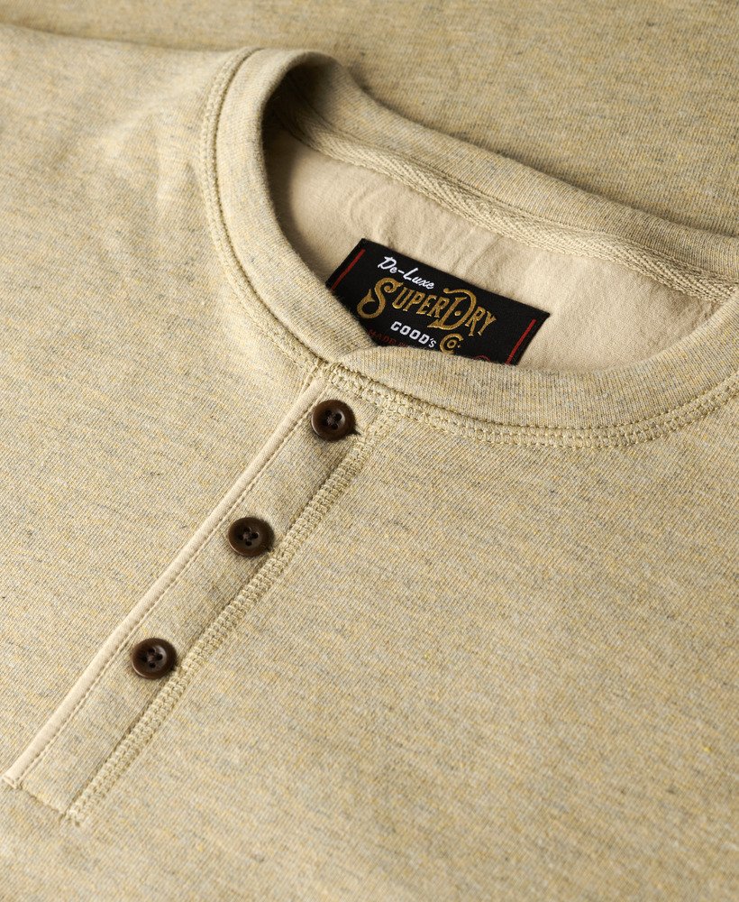 Merchant Grandad Top-Heritage Oat Grindle-Button detail