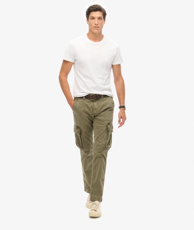 SUPERDRY Core Cargo Pant-Chive Green Chive Green front view