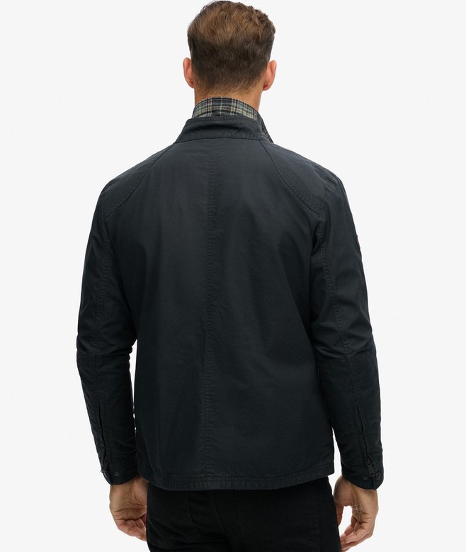 Merchant Wax Jacket-Eclipse Navy-Back view