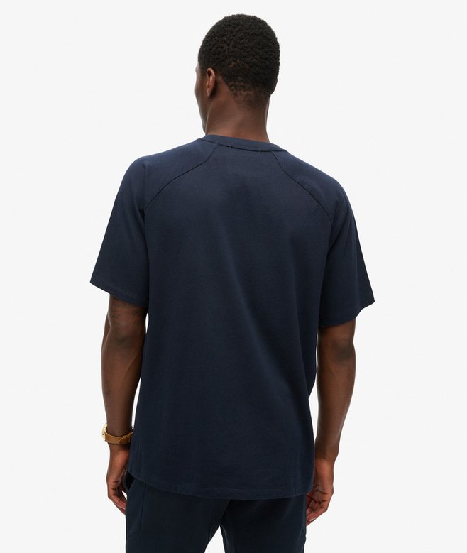 Tech Relaxed Tee-Deep Navy-Back view