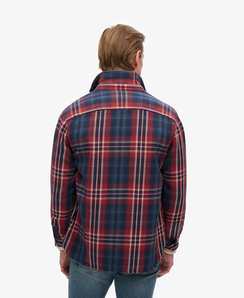 Merchant Heavy Checked Shirt-Merchant Check Navy-Back view