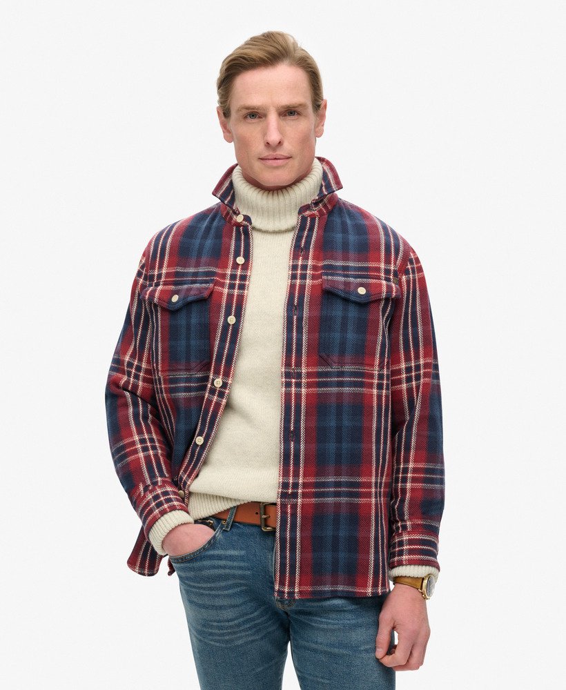 Merchant Heavy Checked Shirt-Merchant Check Navy